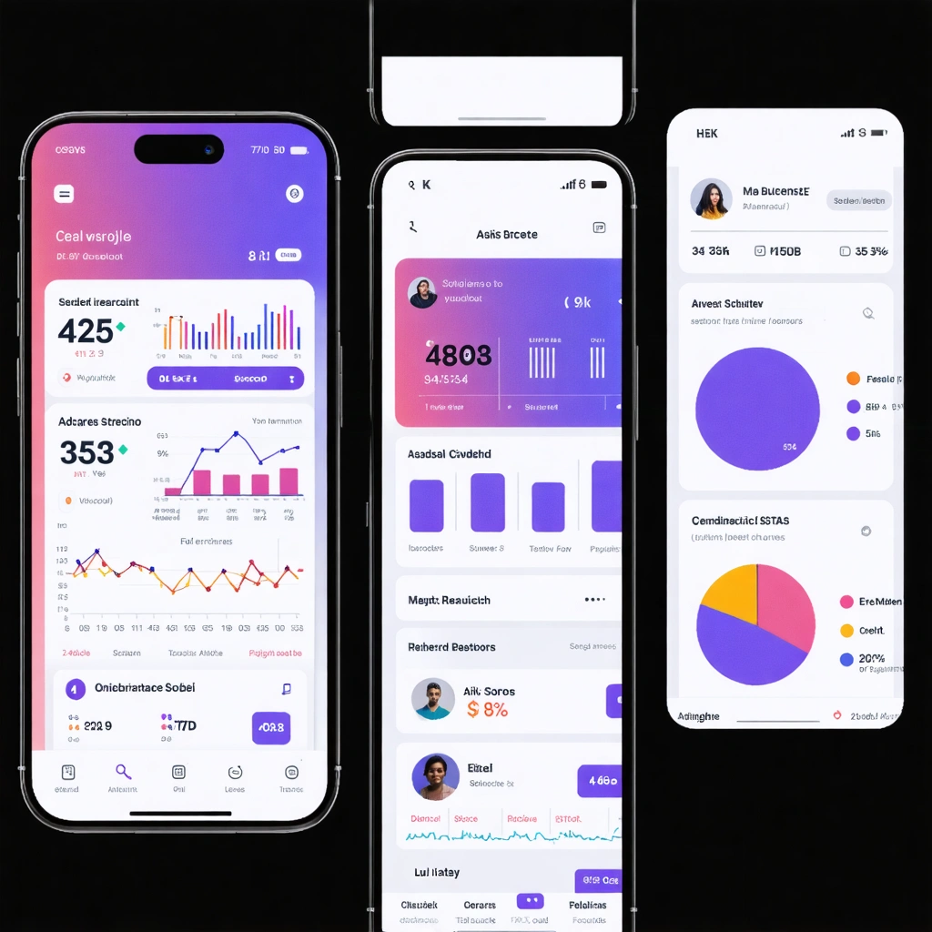 Interface d'application futuriste affichant un tableau de scores scolaires interactif