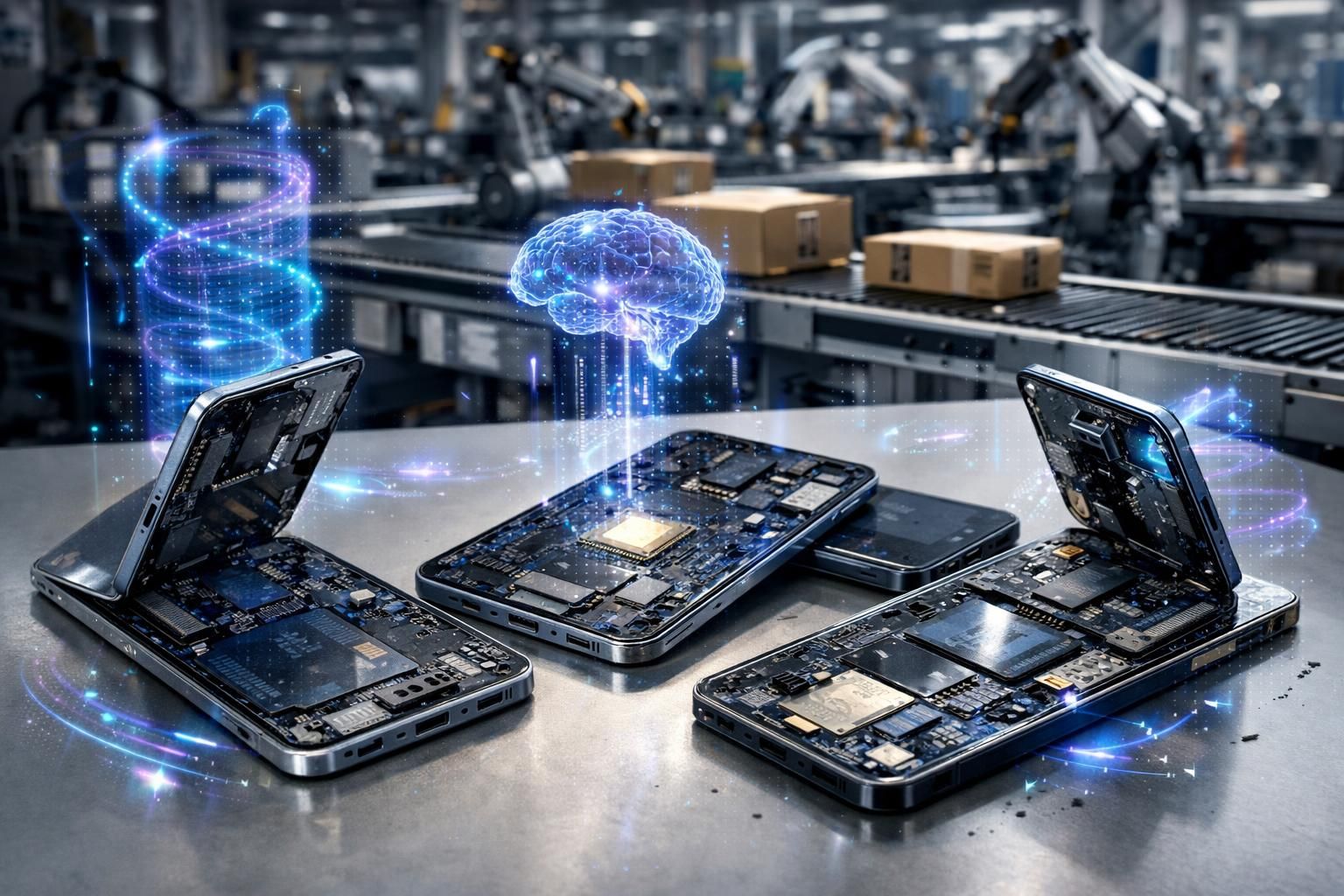 découvrez comment la demande explosive en intelligence artificielle transforme la chaîne d'approvisionnement des smartphones neufs avec composants reconditionnés, alliant innovation technologique et durabilité.